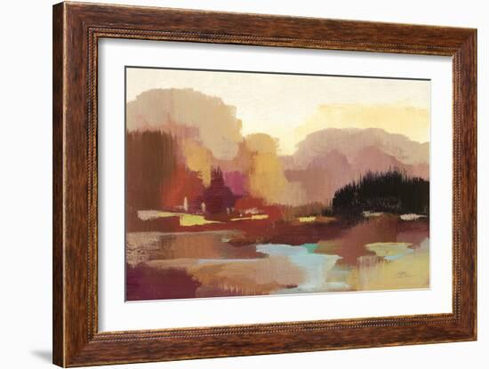 Maroon Landscape Crop-Silvia Vassileva-Framed Art Print