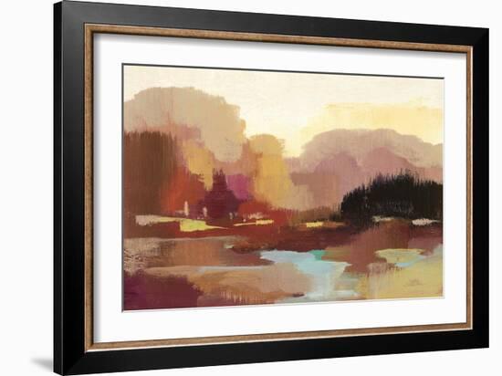 Maroon Landscape Crop-Silvia Vassileva-Framed Art Print