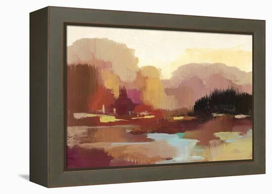 Maroon Landscape Crop-Silvia Vassileva-Framed Stretched Canvas