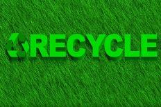 Recycle Reuse and Reduce Word over Green Grass-marphotography-Art Print