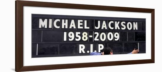 Marquee Tribute to Michael Jackson, Hotel near Staples Center, July 7, 2009-null-Framed Photographic Print