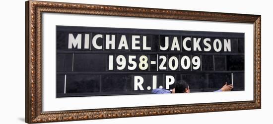 Marquee Tribute to Michael Jackson, Hotel near Staples Center, July 7, 2009-null-Framed Photographic Print