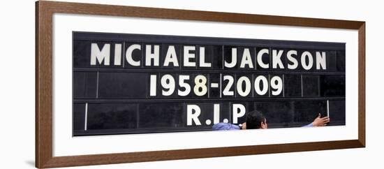 Marquee Tribute to Michael Jackson, Hotel near Staples Center, July 7, 2009--Framed Photographic Print