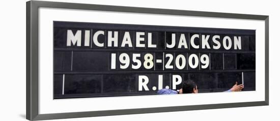 Marquee Tribute to Michael Jackson, Hotel near Staples Center, July 7, 2009-null-Framed Photographic Print