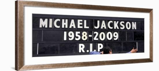 Marquee Tribute to Michael Jackson, Hotel near Staples Center, July 7, 2009-null-Framed Photographic Print