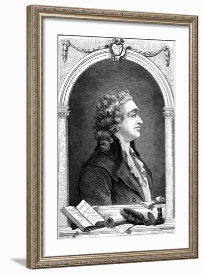 Marquis De Condorcet (1743-179), French Enlightenment Philosopher and Sociologist, 1874-null-Framed Giclee Print