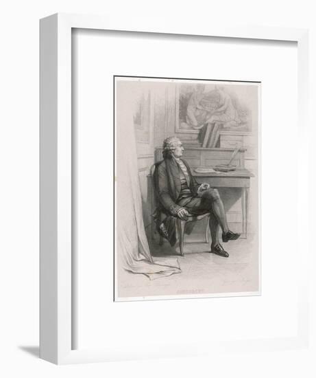 Marquis de Condorcet French Philosopher Sitting at His Desk-Nargeot-Framed Art Print