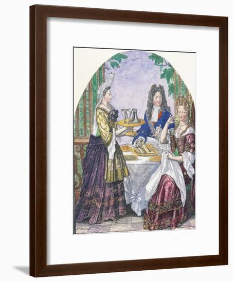 Marquise De Lude at Table-Nicolas Bonnart-Framed Giclee Print