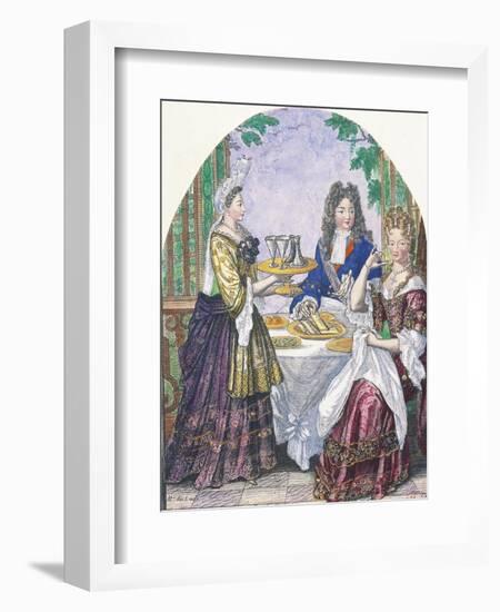 Marquise De Lude at Table-Nicolas Bonnart-Framed Giclee Print