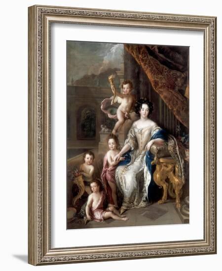 Marquise De Montespan (1640-170) and Her Children-Charles de La Fosse-Framed Giclee Print