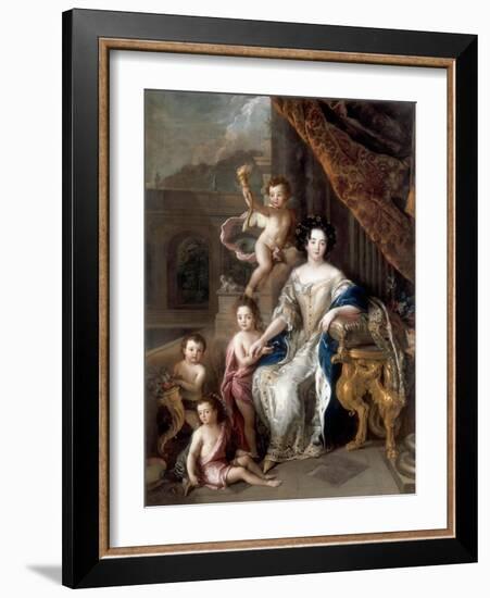 Marquise De Montespan (1640-170) and Her Children-Charles de La Fosse-Framed Giclee Print