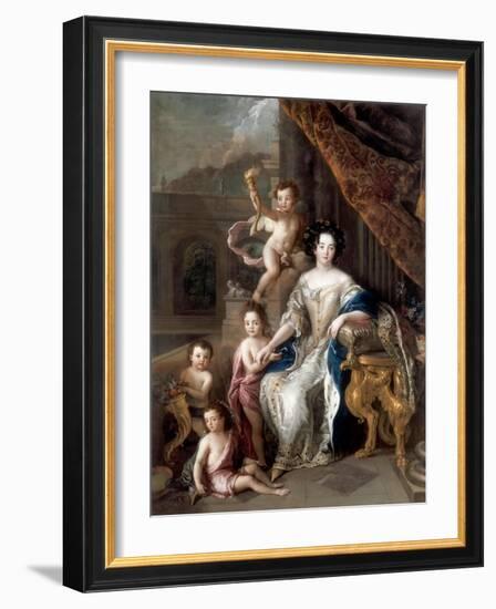 Marquise De Montespan (1640-170) and Her Children-Charles de La Fosse-Framed Giclee Print