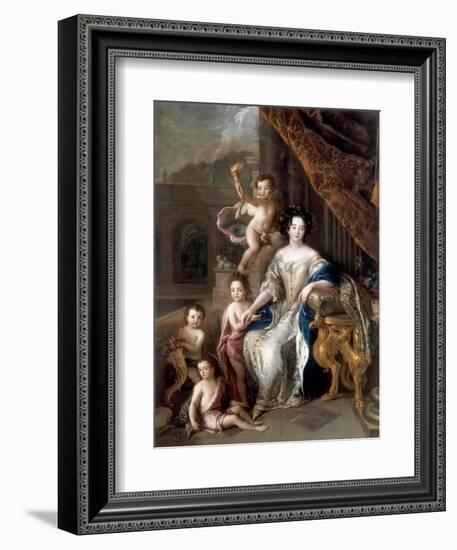 Marquise De Montespan (1640-170) and Her Children-Charles de La Fosse-Framed Giclee Print