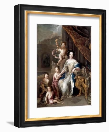 Marquise De Montespan (1640-170) and Her Children-Charles de La Fosse-Framed Giclee Print