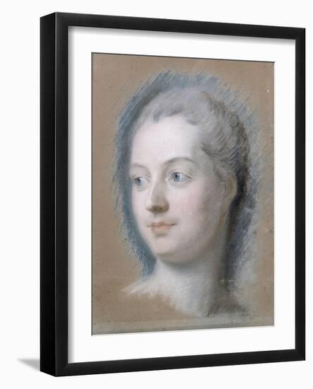 Marquise de Pompadour (1721-1764)-Maurice Quentin de La Tour-Framed Giclee Print