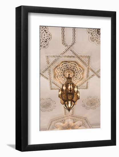 Marrakech, Morocco Chandelier Light in Ceiling in Downtown City-Bill Bachmann-Framed Photographic Print