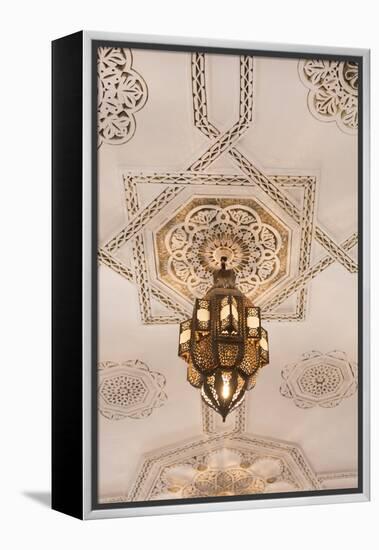 Marrakech, Morocco Chandelier Light in Ceiling in Downtown City-Bill Bachmann-Framed Premier Image Canvas