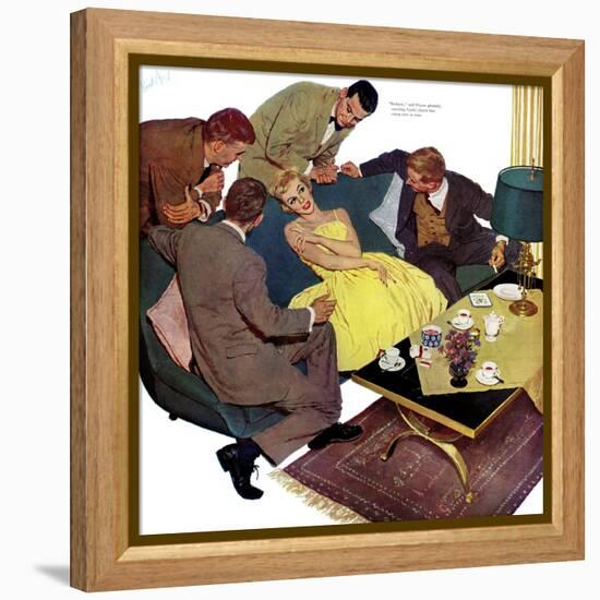 Marriagable Age - Saturday Evening Post "Men at the Top", December 13, 1958 pg.28-Kurt Ard-Framed Premier Image Canvas