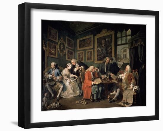Marriage a La Mode: 1, the Marriage Contract, 1743-William Hogarth-Framed Giclee Print