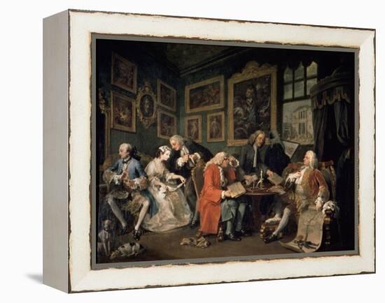 Marriage a La Mode: 1, the Marriage Contract, 1743-William Hogarth-Framed Premier Image Canvas