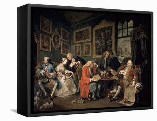 Marriage a La Mode: 1, the Marriage Contract, 1743-William Hogarth-Framed Premier Image Canvas