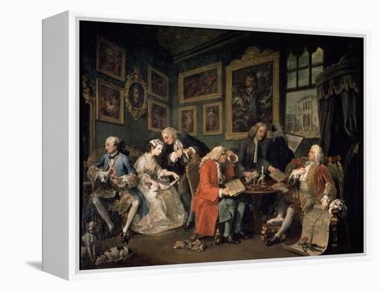 Marriage a La Mode: 1, the Marriage Contract, 1743-William Hogarth-Framed Premier Image Canvas