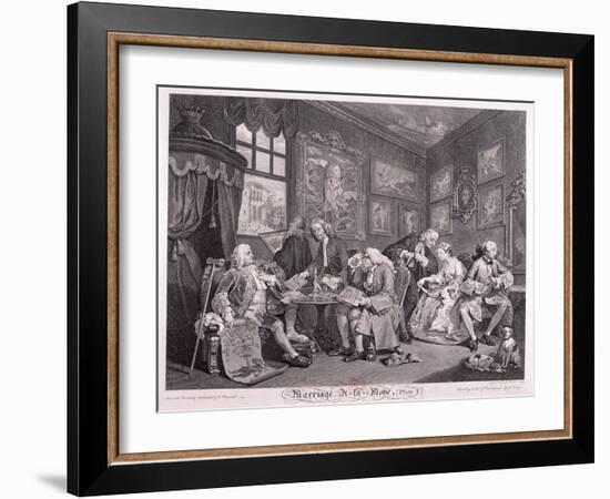 Marriage a La Mode, 1745, Plate I-Gérard Jean-Baptiste Scotin-Framed Giclee Print