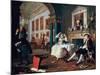 Marriage A-La-Mode: 2, the Tete a Tete, 1743-William Hogarth-Mounted Giclee Print