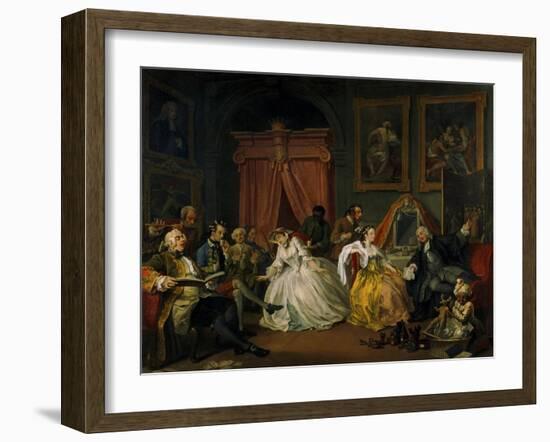 Marriage A-La-Mode: 4. The Toilette, 1743-William Hogarth-Framed Giclee Print