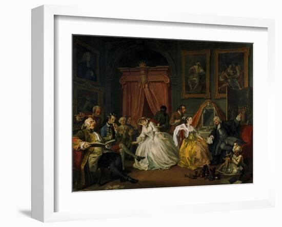 Marriage A-La-Mode: 4. The Toilette, 1743-William Hogarth-Framed Giclee Print