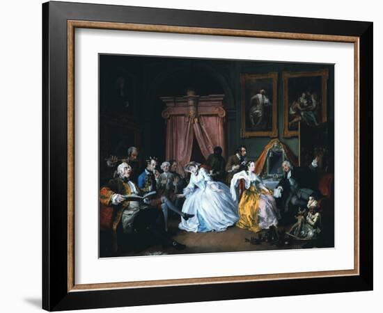 Marriage A-La-Mode: 4, the Toilette, 1743-William Hogarth-Framed Giclee Print