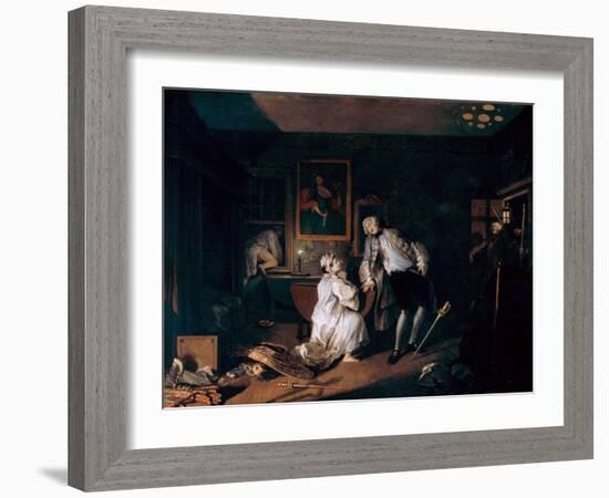Marriage A-La-Mode: 5, the Bagnio, C1743-William Hogarth-Framed Giclee Print