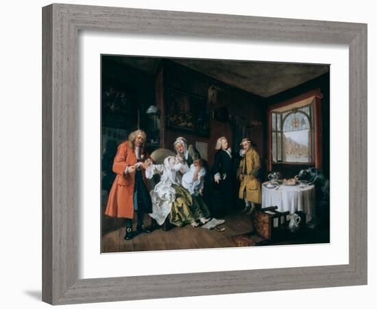 Marriage A-La-Mode: 6, the Lady's Death, C1743-William Hogarth-Framed Giclee Print