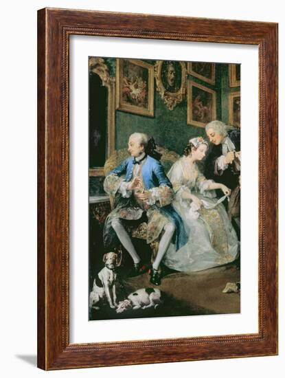 Marriage a La Mode: I - the Marriage Settlement, c.1743 (Detail)-William Hogarth-Framed Giclee Print