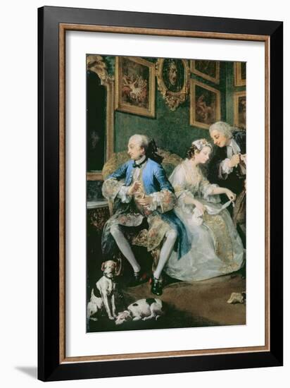 Marriage a La Mode: I - the Marriage Settlement, c.1743 (Detail)-William Hogarth-Framed Giclee Print