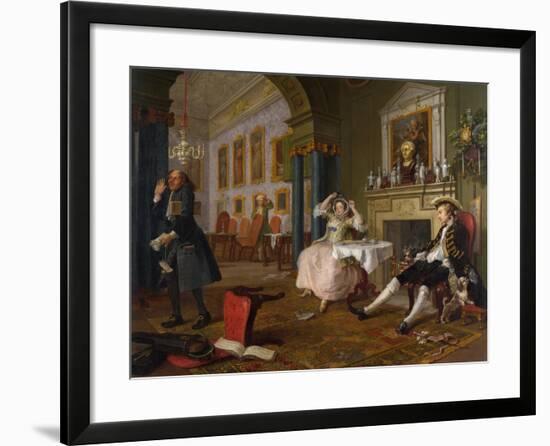 Marriage a La Mode: II - the Tete a Tete, C.1743-William Hogarth-Framed Giclee Print