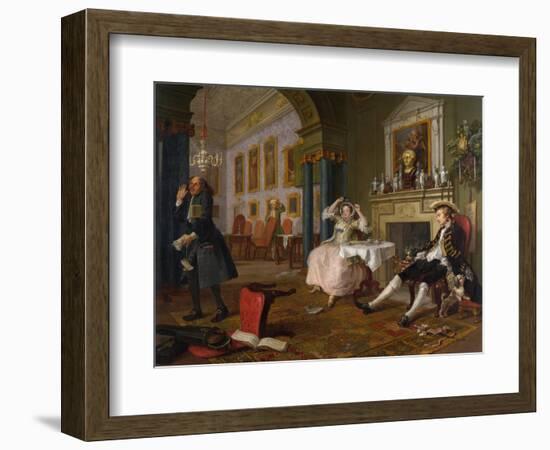 Marriage a La Mode: II - the Tete a Tete, C.1743-William Hogarth-Framed Giclee Print