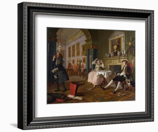 Marriage a La Mode: II - the Tete a Tete, C.1743-William Hogarth-Framed Giclee Print