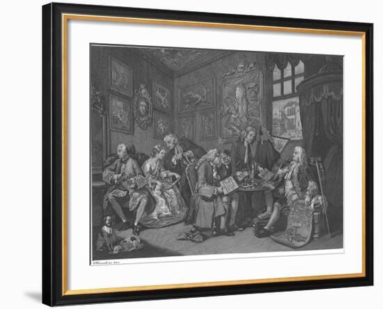 Marriage A La Mode - Plate I-William Hogarth-Framed Premium Giclee Print