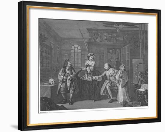 Marriage A La Mode - Plate III-William Hogarth-Framed Premium Giclee Print