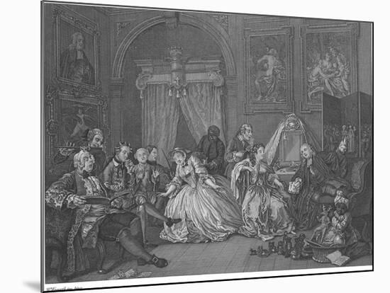 Marriage A La Mode - Plate IV-William Hogarth-Mounted Premium Giclee Print