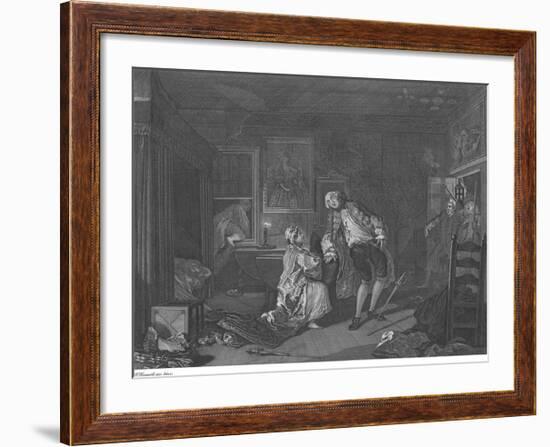 Marriage A La Mode - Plate V-William Hogarth-Framed Premium Giclee Print