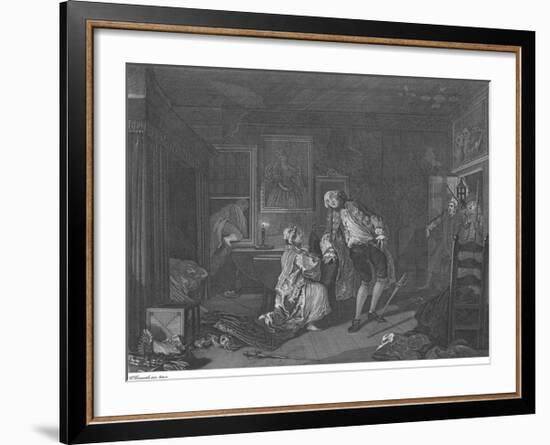 Marriage A La Mode - Plate V-William Hogarth-Framed Premium Giclee Print