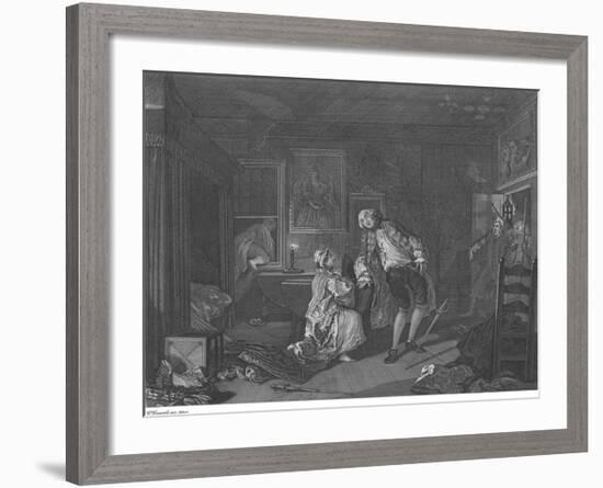 Marriage A La Mode - Plate V-William Hogarth-Framed Premium Giclee Print