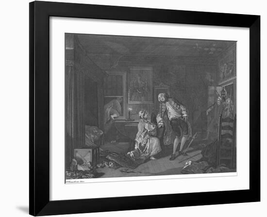 Marriage A La Mode - Plate V-William Hogarth-Framed Premium Giclee Print