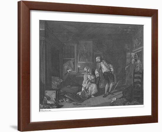 Marriage A La Mode - Plate V-William Hogarth-Framed Premium Giclee Print