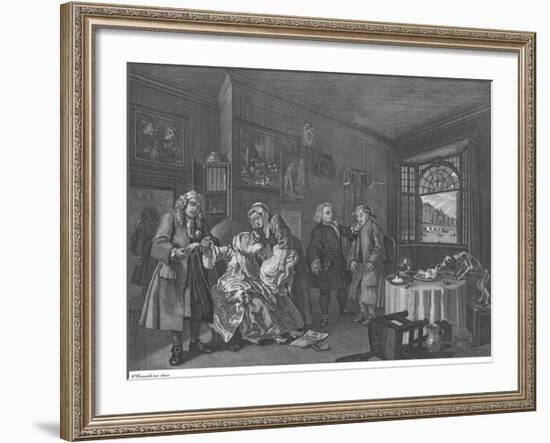 Marriage A La Mode - Plate VI-William Hogarth-Framed Premium Giclee Print