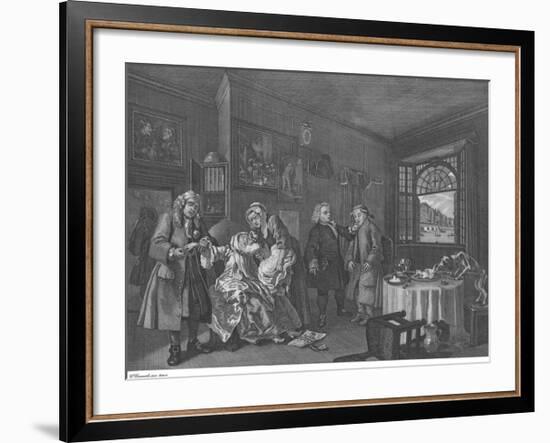 Marriage A La Mode - Plate VI-William Hogarth-Framed Premium Giclee Print