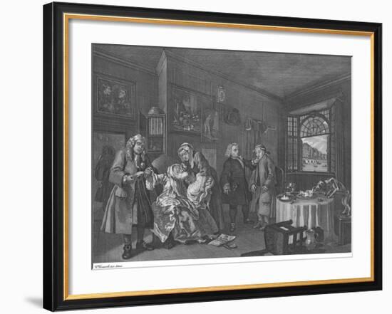 Marriage A La Mode - Plate VI-William Hogarth-Framed Premium Giclee Print