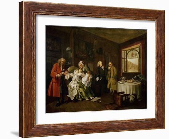 Marriage a La Mode: the Death of the Countess, C. 1742-44-William Hogarth-Framed Giclee Print